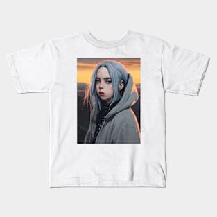 Billie Eilish Vector image Kids T-Shirt